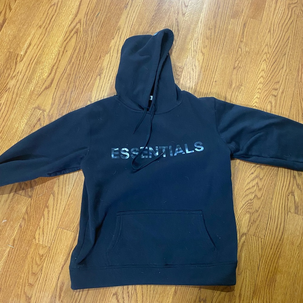 Essentials Midnight Black Hoodie